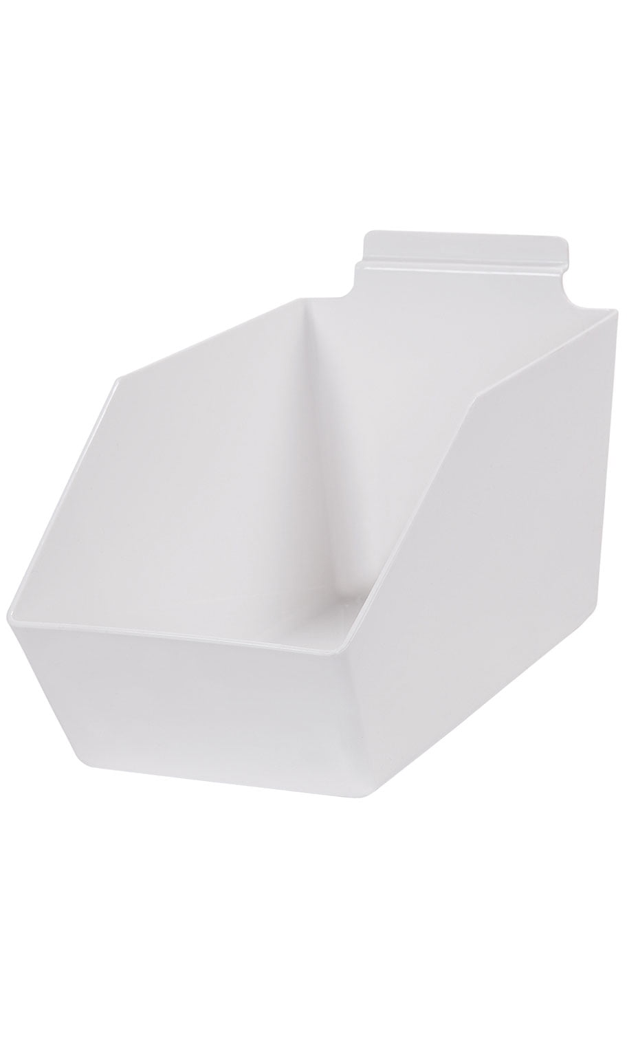 White Plastic Dump Bin 6” X 5 ½” X 11 ½” Set of 2