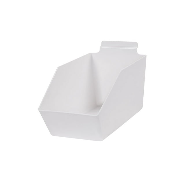 White Plastic Dump Bin 6” X 5 ½” X 11 ½” Set of 2