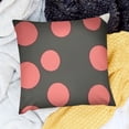 thumbnail image 2 of SHANXI Throw Pillow Covers Pink Dots Grey Accent istic Backdrop Brush Circle Cover for Living Room Bedroom Sofa 18x18in, 2 of 5