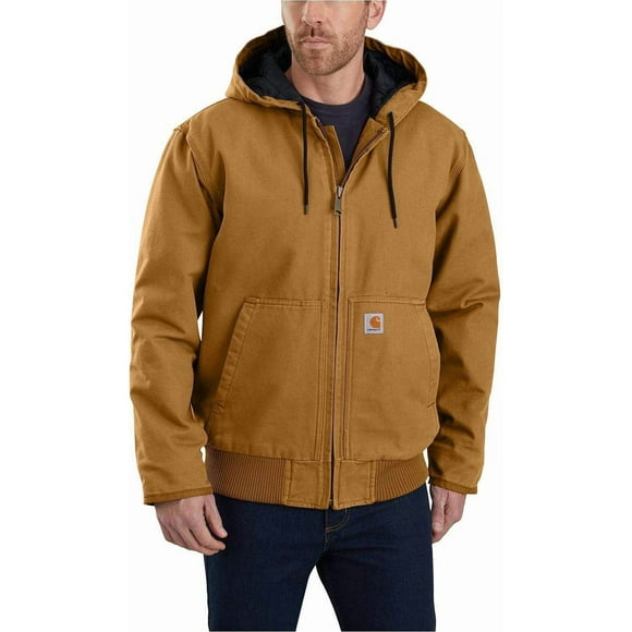 Carhartt mens Loose Fit Washed Duck Insulated Active JacketWork Utility Outerwear