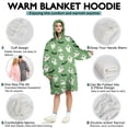 thumbnail image 5 of Wearable Oversized Blanket,Green Ghost Bat Pattern Wearable Blanket Hoodie for Adults,Cozy Hooded Blankets with Super Pockets,Super Warm Fuzzy Pullover for Women & Men, 5 of 6