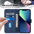 thumbnail image 3 of Jiahe Cover Case for iPhone 14 Pro, Wallet Case with Card Holder, Adjustable Crossbody Lanyard PU Leather Kickstand Card Slots Magnetic Flip Cover Case 6.1 Inch, Blue, 3 of 10