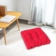 thumbnail image 4 of Almohadón de espiga de maíz cuadrado, cojín de tatami grueso hecho a mano, cojín de silla de pana en rojo brillante, 4 of 6