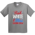 thumbnail image 3 of Inktastic Red White and Blue Cousin Crew 4th of July Youth T-Shirt, 3 of 5