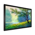 thumbnail image 2 of Designart 'Summer Forest With Waterfall and River ' Traditional Framed Art Print, 2 of 4