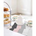 thumbnail image 4 of Pink Grey Striped Kitchen Dish Towels for Drying Dishes Set of 3, Farmhouse Modern Waffle Weave Microfiber Hand Tea Bathroom Towels Quick Dry & Absorbent Towel 12x12, 4 of 7