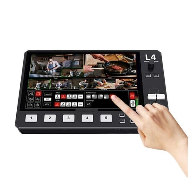 L4 10.1 Inch Multi Camera Video Mixer Switcher With Touch Screen 4x 1xSDI Inputs Chroma Key USB3.0 ,enhances work efficiency