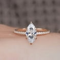 thumbnail image 4 of Cora Jewellery 2CT Marquise Moissanite Engagemet Ring For Women, 18K Rose Gold, 4.5 US, 4 of 9