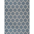 thumbnail image 3 of SAFAVIEH Courtyard Linnet Geometric Indoor/Outdoor Area Rug, Blue/Beige, 8' x 11', 3 of 5