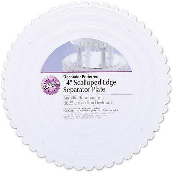 Wilton Separator Decorator Preferred Scalloped Plate, 14", 1 Ct