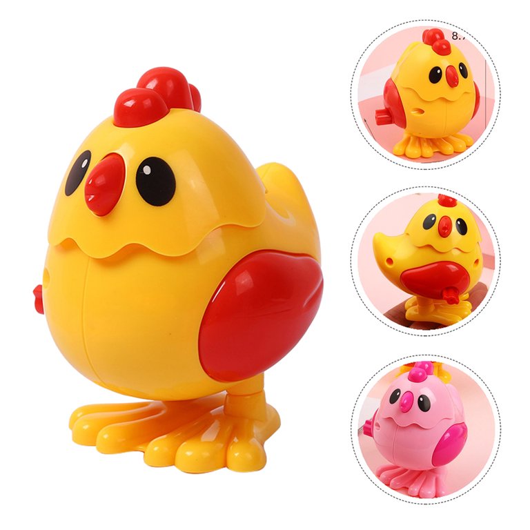 Toy Wind Up Easter Toys Chicken Clockwork Chick Jumping Gift Walking Egg  Plastic Toddler Filled Animal Yellow Retro