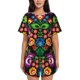 thumbnail image 1 of Fotbe Traditional Floral Polish Conjunto de Pijama Estampado para Mujer, 2 Piezas, Ropa de Dormir con Camiseta de Manga Corta y Shorts Suaves-Large, 1 of 6