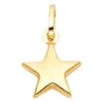 thumbnail image 2 of 14K Yellow Gold Plain Star Charm Pendant with 1.9mm Figaro 3+1 Chain Necklace - 20", 2 of 4