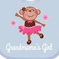 thumbnail image 4 of Inktastic Grandmama Girl Ballerina Monkey Girls Baby Bib, 4 of 4