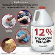 12% Food Grade Hydrogen Peroxide, 4X Stronger, Dilute and Use for Personal Care, Home, Kitchen, Bath, Carpet, Water Cleaner, Plant Treatment, 1 Gallon (4)