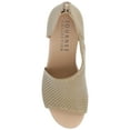 thumbnail image 4 of Journee Womens Aretha Back Heel Zip Peep Toe Wedge Sandals, Widths Available, 4 of 9