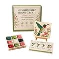 thumbnail image 5 of Cottage Garden Mosaic DIY Kit, DIY Flowers Glass Mosaic Craft Kit for Adults & Beginners, Handmade Glass Mosaic Craft Kit, Garden Art, Handmade Home Decor, Handcraft Gift for Women（Hummingbird）, 5 of 6