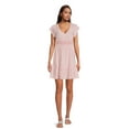 thumbnail image 2 of No Boundaries Juniors Babydoll Dress with Short Sleeves, Sizes XS-3XL, 2 of 5