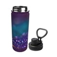 thumbnail image 2 of Gaeub Purple and Green Glitter Print Stainless Steel Water Bottle,18oz Sports Insulated Kettle for Women Men,Suitable as a Gift, 2 of 7