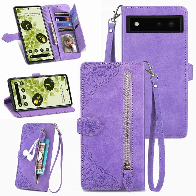 Funda billetera anti-golpes para GANGXUN Google Pixel 6 , ideal para día a día y trabajo