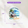 thumbnail image 4 of Boston Terrier Hello Summer Beach Theme with Sunglasses and Tropical Cocktail Acrylic Round Ornament Gentleman Dog Lover Gifts Home Tree Decor - 00009, 4 of 4