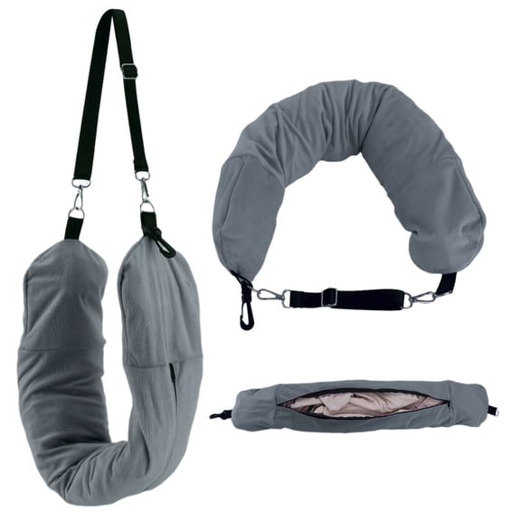 ZPAQI Travel Neck Pillow Stuffable Neck Pillow Fillable Travel Pillow Storage Bag