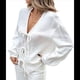 thumbnail image 2 of Blusa de Larga Abullonada Estilo Babydoll con Lazo Delantero para Mujer, Estilo Informal Y2K XL, 2 of 9