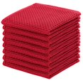 thumbnail image 2 of joybest Cotton Kitchen Dish Cloths, 8-Pack Waffle Weave Ultra Soft Absorbent Dish Towels Washcloths Quick Drying Dish Rags, 12x12 Inches, Red, 2 of 15
