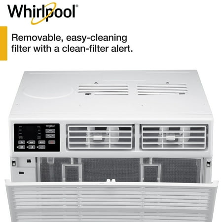 Whirlpool - 1,500 Sq. Ft. 24,000 BTU Window Air Conditioner with 10,600 BTU Heater - White