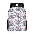 thumbnail image 1 of Fotbe Violets Flowers Mochila de Viaje para Laptop, Mochila Ejecutiva Delgada y Resistente 15.6", 1 of 8