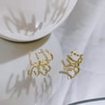 thumbnail image 4 of Claw Earrings for Women Zircon Stud Ear Cuffs Earrings Half Hoop Stud Earrings Four Claw Cuff Earrings for, 4 of 7