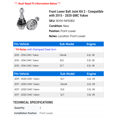 thumbnail image 2 of Front Lower Ball Joint Kit 2 - Compatible with 2015 - 2020 GMC Yukon 2016 2017 2018 2019, 2 of 2