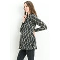 thumbnail image 2 of Plaid Shawl Collar Maternity Knit Tunic Sweater, 2 of 4