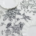 thumbnail image 4 of Efavormart Polyester Table Runner 12"x108" White with Black French Toile Floral Print - Exquisite Reusable Table Décor, 4 of 4