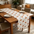 thumbnail image 6 of Pumpkin Quilted Embroidered Table Runner, 3D Fall Thanksgiving Tablecloth for Party Home Kitchen Dining Decor, 6 of 9