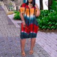 thumbnail image 3 of EIMELI Femmes Mode Casual V-Cou à Manches Courtes Sangle Ouverte Robe d'Impression Sexy, 3 of 6