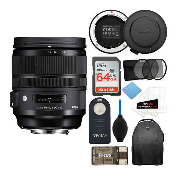 Sigma 24-70mm f/2.8 DG OS HSM ART Lens for Canon EF with USB Dock Bundle