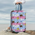 thumbnail image 3 of Lsque Bees And Daisies Striped Printed Luggage Cover, Travel Luggage Protector,Scratch and Dirt Resistant, Fits 18-32 Inch Luggage - Small, 3 of 9