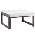 thumbnail image 5 of Modway Fortuna 5 Piece Outdoor Patio Sectional Sofa Set in Brown White, 5 of 6