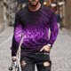 thumbnail image 1 of Blusas y camisas de manga larga con cuello redondo para hombre, blusa informal de manga larga con cuello redondo y estampado de rayas, blusa de poliéster para hombre, 1 of 5