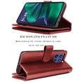 thumbnail image 6 of For Motorola Moto G Stylus 5G 2025 Wallet Case with Card Holder and Lanyard for Women Men, Ebizware Magnetic Flip Detachable Leather Cell Phone Case Stand Cover for Moto G Stylus 5G 2025 - Wine Red, 6 of 8