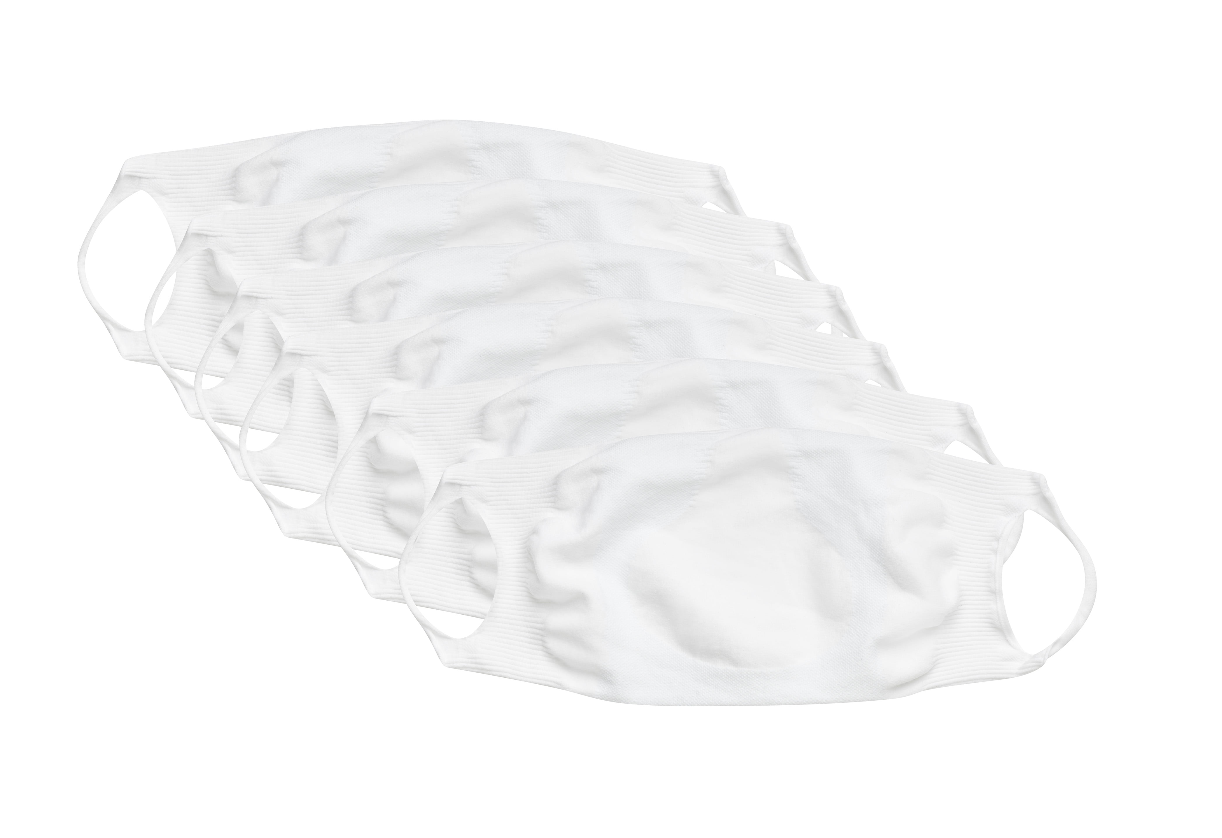 Hanes Solid Print Face Mask, Washable Lightweight, 6 Pack