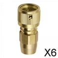 thumbnail image 1 of Colaxi 6x Garden Hose Adapter Brass ,Thread Fitting, Quickly Connector, Water Hose Connector 3/4 Inch Tube 6 Pcs, 1 of 8
