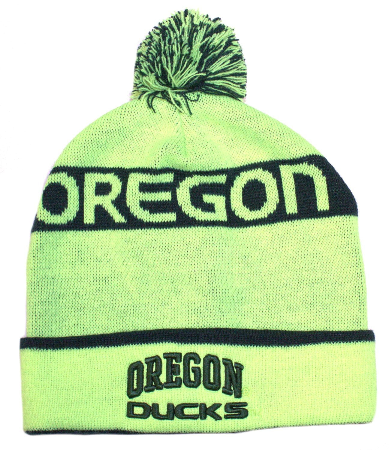 Oregon Ducks Volt Pom Pom Knit Hat 