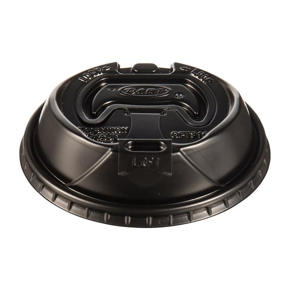 Dart Optima® Reclosable Paper Hot Cup Lids, Black, Pack Of 1,000 Lids