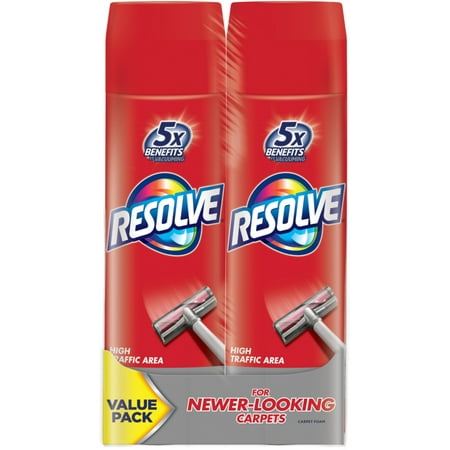 3 Pack - Resolve Dual Pack High Traffic Carpet Foam (2 Cans x 22 oz), Cleans Freshens Softens & Removes Stains 44 (Best Way To Freshen Carpet)