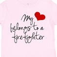 thumbnail image 4 of Inktastic My Heart belongs firefighter Girls Toddler T-Shirt, 4 of 5