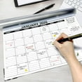 thumbnail image 2 of Desk Calendar 2026-2027 - 18-Month Large Desk/Wall Calendar, Jan 2026 - June 2027, 17" x 12", Thick Paper, Large Ruled Blocks, Clear Plastic Cover – Perfect for Home School & Office Organization, 2 of 7