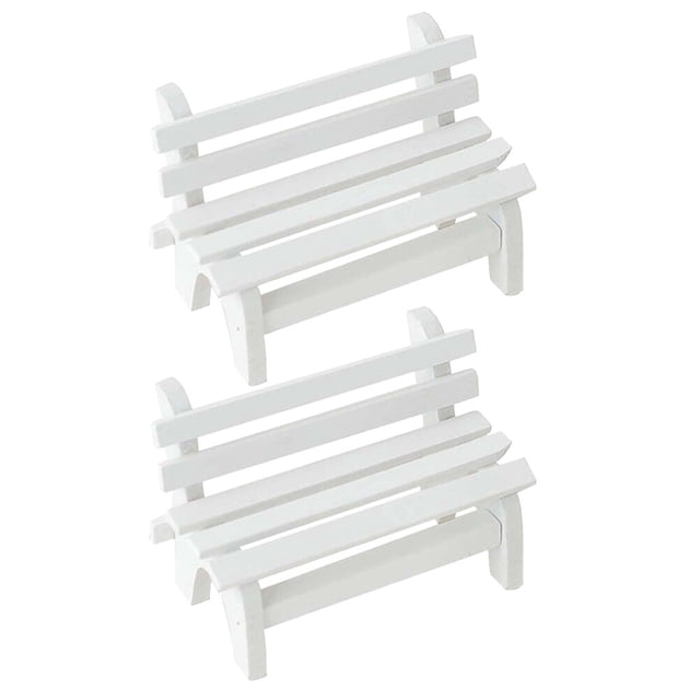 2PCS Mini House Chair Smooth Surface Miniature Chair Wooden Mini Furniture