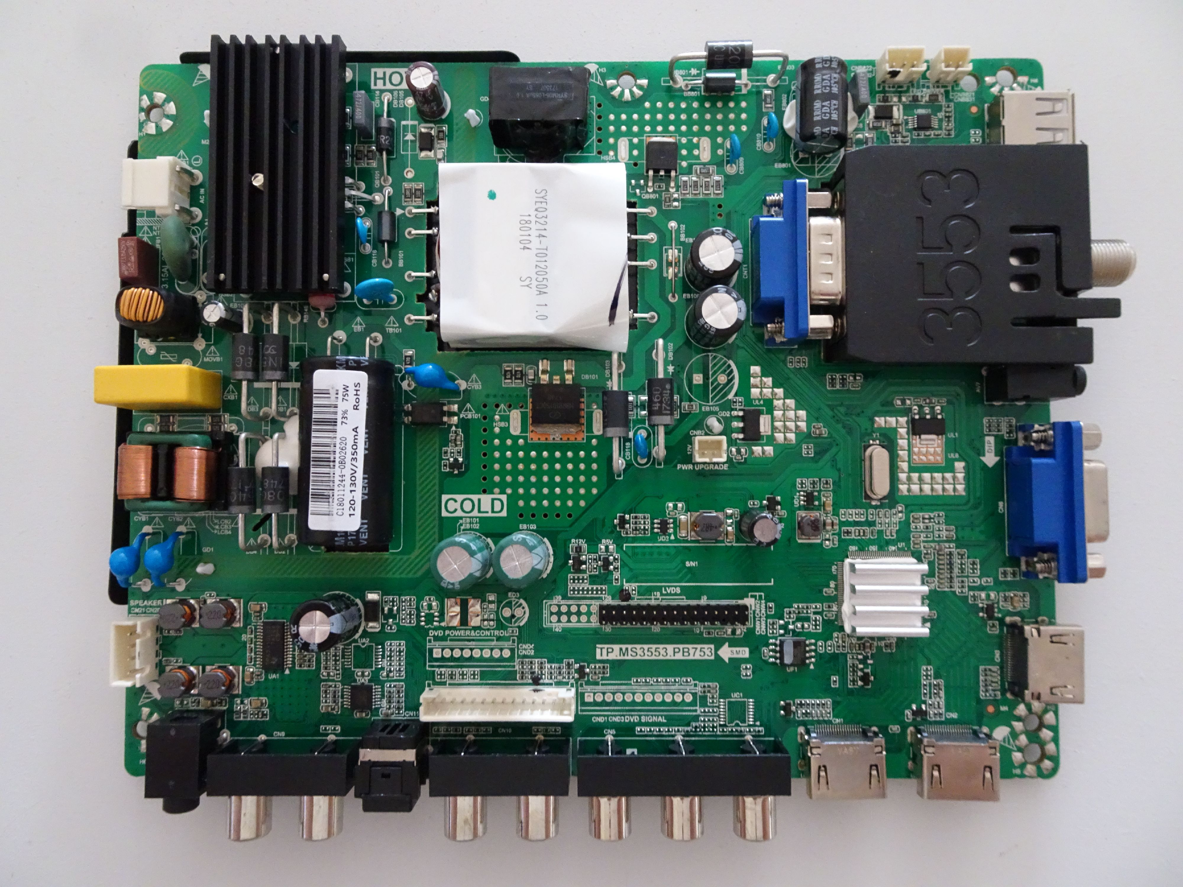 Sceptre X505BVFSR Main Board (TP.MS3553.PB753) DRTV53DG